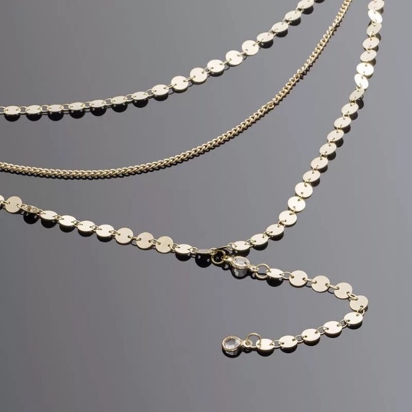 New! Gold Disc Necklace - Picture 2 of 8